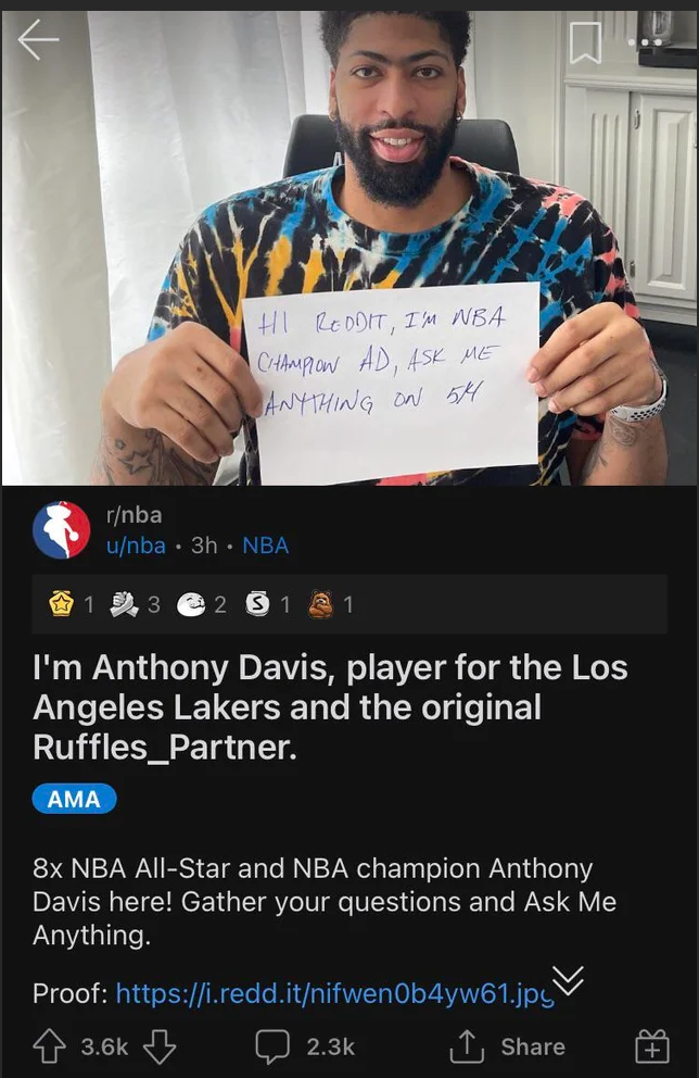 Hi, I'm Anthony Davis, and you're watching the NBA Finals on Disney : r/ lakers