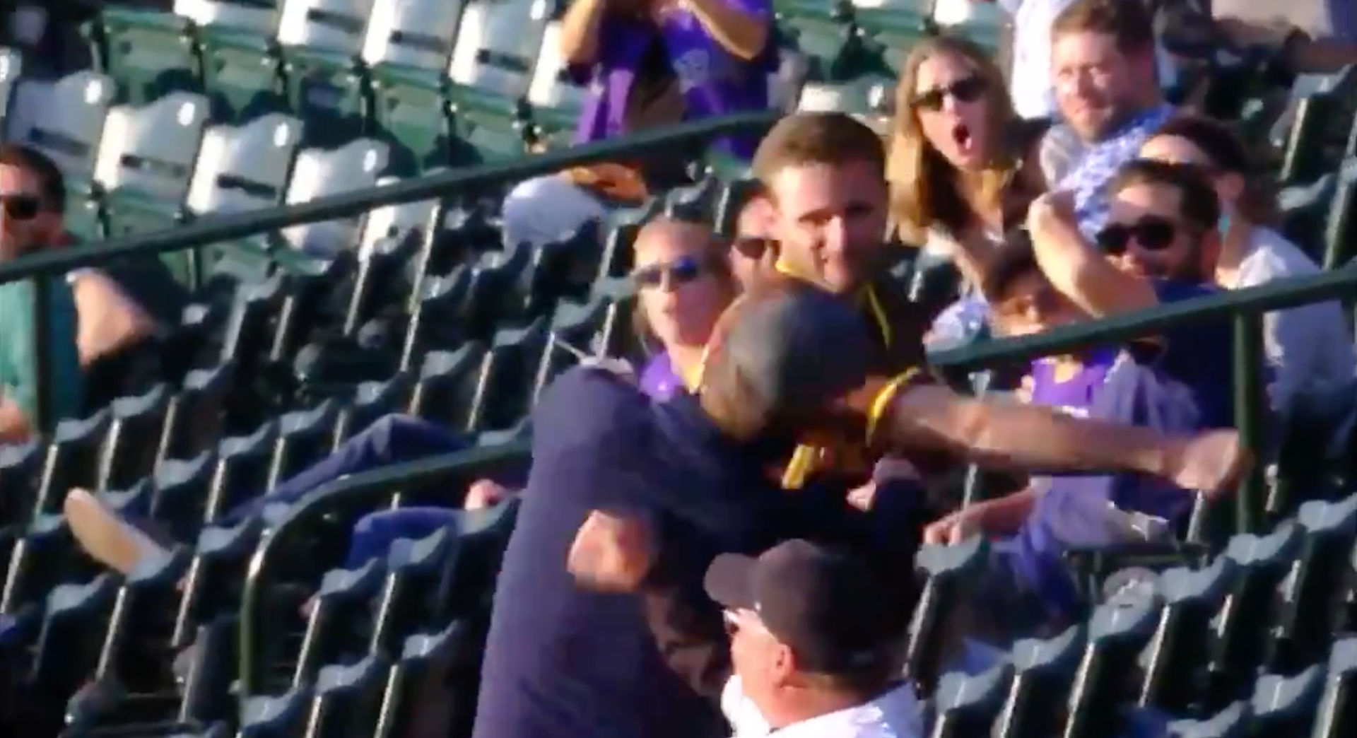 A Padres Fan Knocked The Fuck Out Of Somebody At A Rockies Game