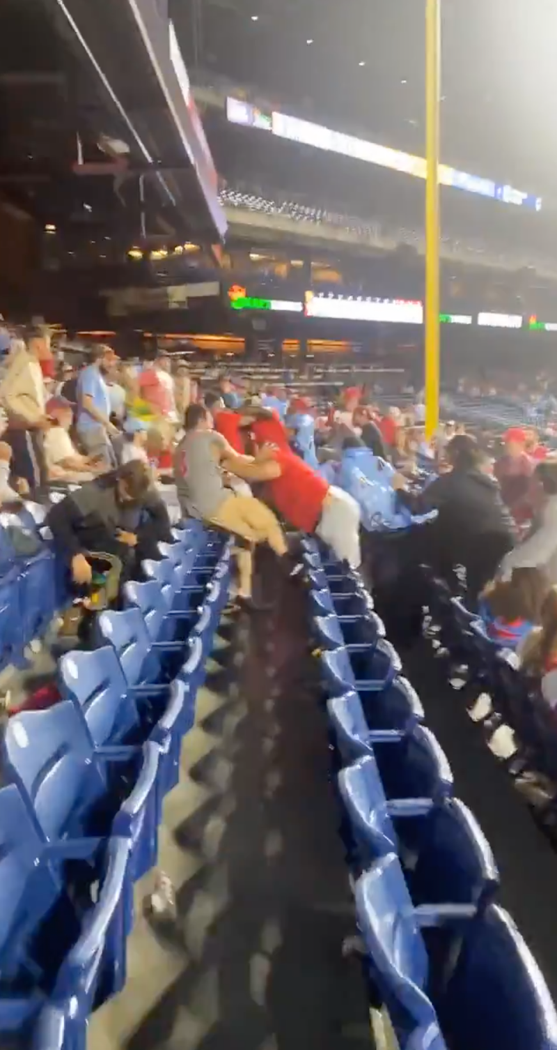 We Have People Flying Down The Steps In This Phillies Fight