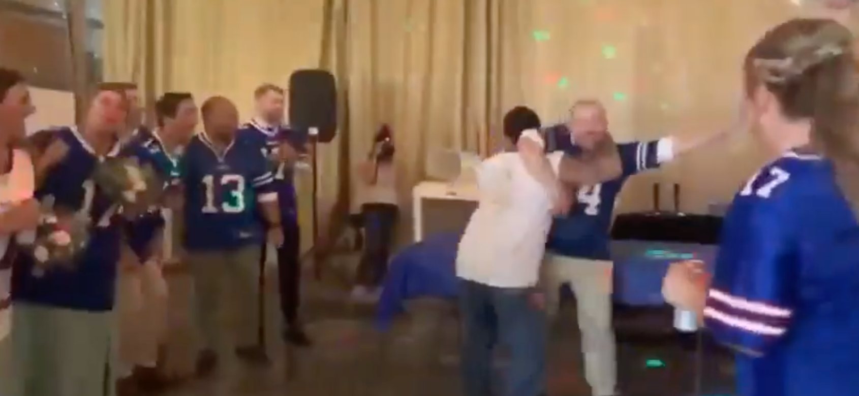 This Might Be The Most Bills Mafia Wedding Ever As A Guy Gets Slammed Through A Table