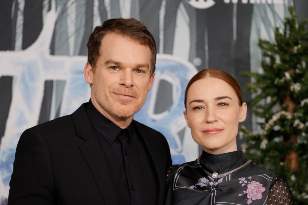 NEW YORK, NEW YORK - NOVEMBER 01: Michael C. Hall and Morgan Macgregor attend the world premiere of "Dexter: New Blood" Series at Alice Tully Hall, Lincoln Center on November 01, 2021 in New York City. (Photo by Michael Loccisano/Getty Images)