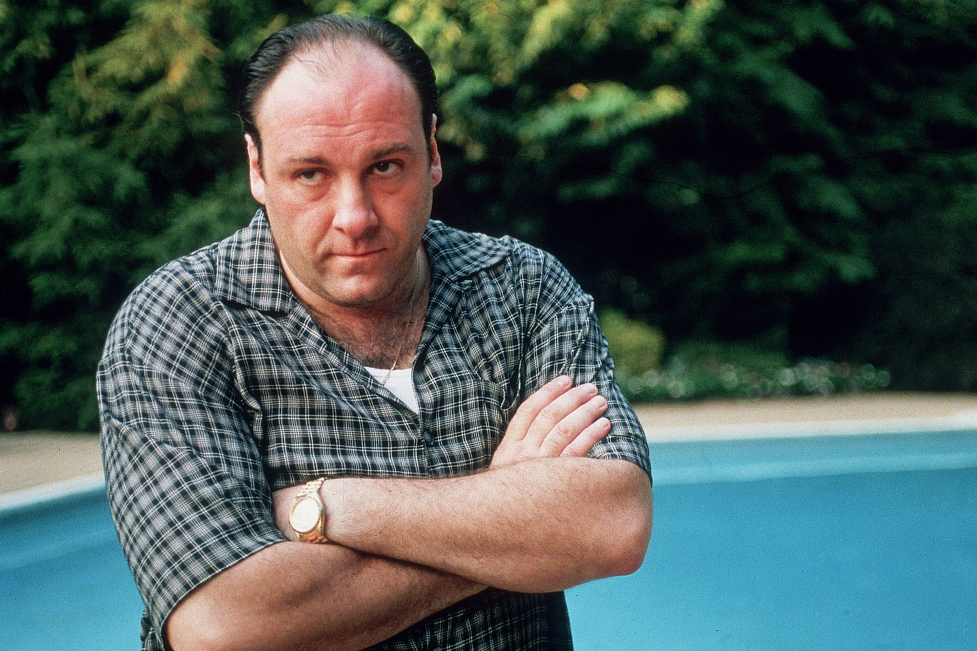 Actor James Gandolfini in scene from HBO TV drama series The Sopranos.    (Photo by Anthony Neste/Getty Images)