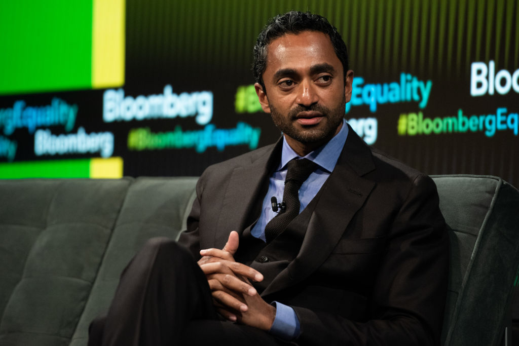 Chamath Palihapitiya, founder and chief executive officer of Social Capital LP, listens during the Bloomberg Business of Equality conference in New York, U.S., on Tuesday, May 8, 2018. The conference brings together business, academic and political leaders as well as nonprofits and activists to discuss the future of equality, how we get there and what is at stake for the economy and society at-large. Photographer: Mark Kauzlarich/Bloomberg via Getty Images