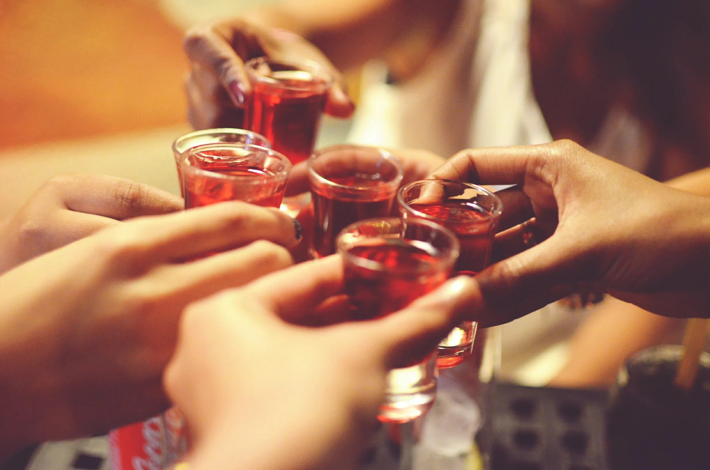 Friends Raising Toast