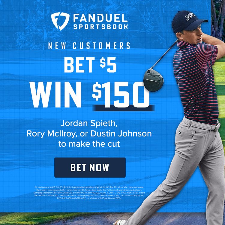 Bet $5, Win $150 when Jordan Spieth, Rory Mcllroy, or Dustin Johnson make the cut at the Masters