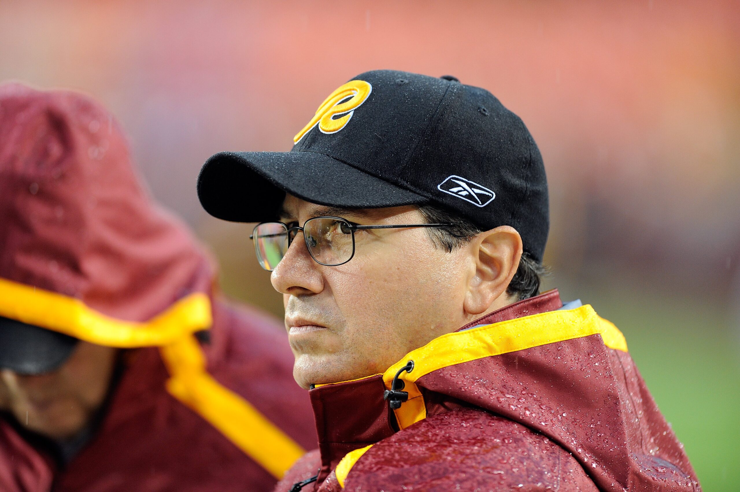 LANDOVER, MD - AUGUST 22:  Owner Daniel Snyder of the Washington Redskins watches warm-ups before the game against the Pittsburgh Steelers at Fed Ex Field on August 22, 2009 in Landover, Maryland.  (Photo by G Fiume/Getty Images)