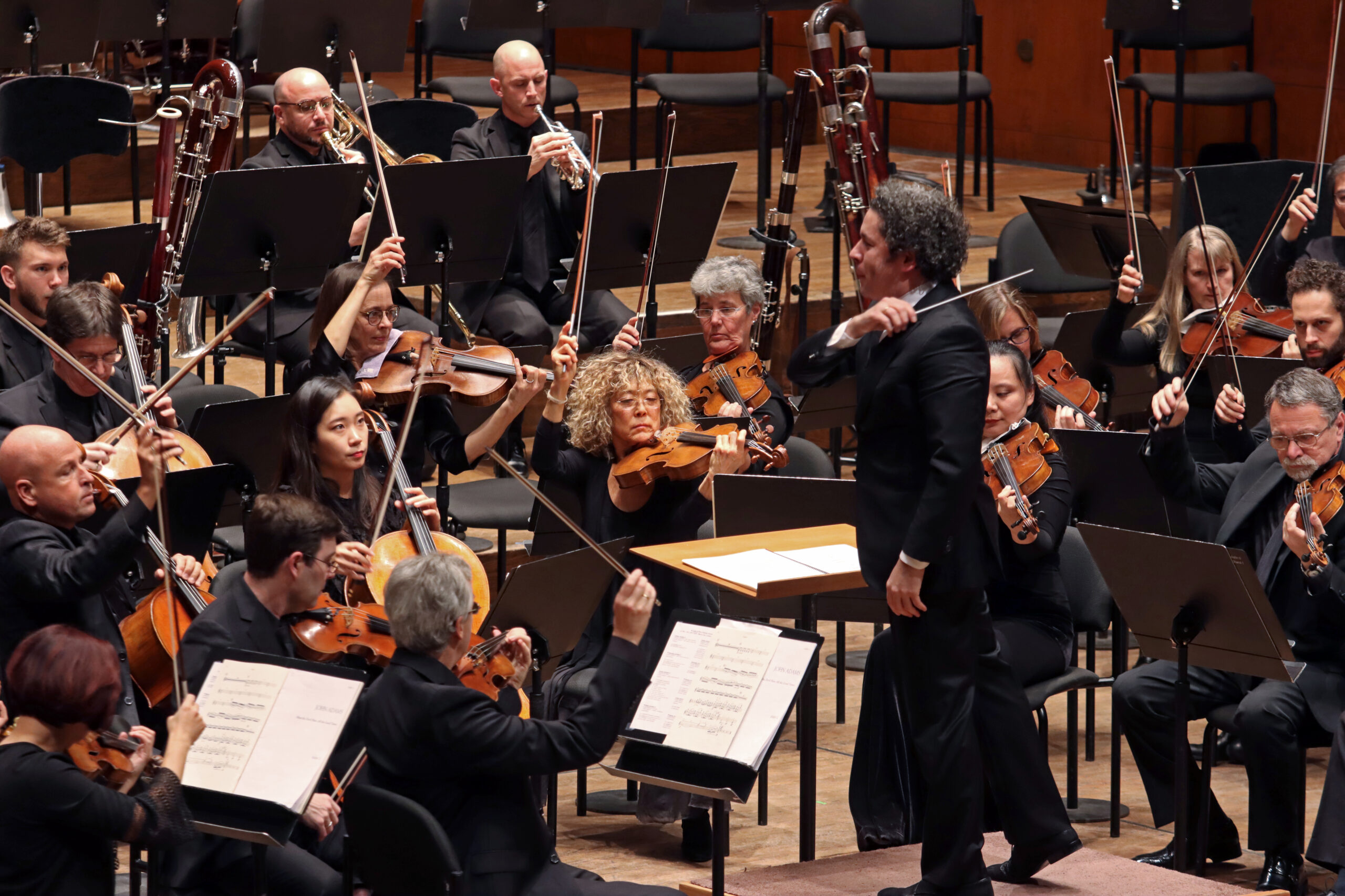 NEW YORK,NY - NOVEMBER 25:  Gustavo Dudamel leading the Los Angeles Philharmonic in Alberto Ginastera's "Variaciones concertantes" at David Geffen Hall on November 25, 2019 in New York. (Photo by Hiroyuki Ito/Getty Images)