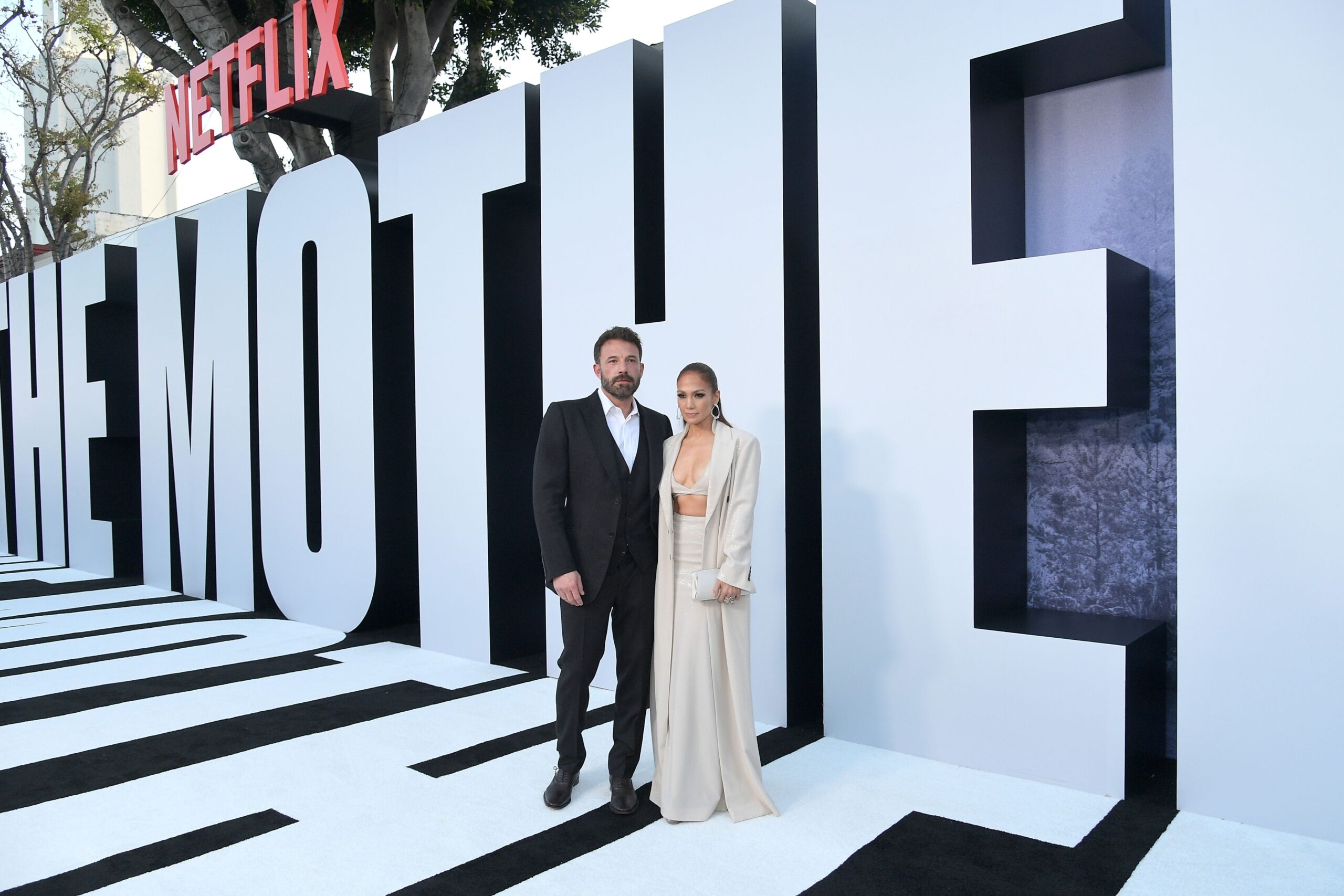 LOS ANGELES, CALIFORNIA - MAY 10: (L-R) Ben Affleck and Jennifer Lopez attend "The Mother" Los Angeles Premiere Event at Westwood Village on May 10, 2023 in Los Angeles, California. (Photo by Charley Gallay/Getty Images for Netflix)