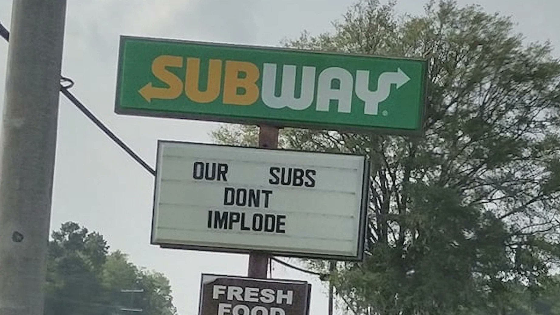 Subway Sign Splits The Internet