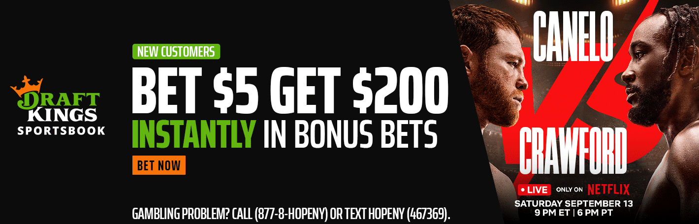 Bet $5 Canelo vs. Crawford & Get $200 in Bonus Bets