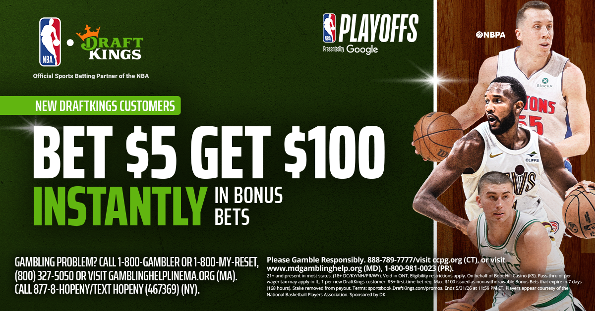 New DraftKings Customers: Bet $5+ Get $100 in Bonus Bets Instantly!