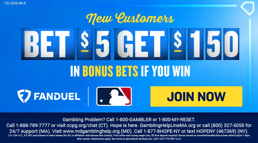 Swing for the Fences: Bet $5 Get $150 If Your Bet Wins with FanDuel!