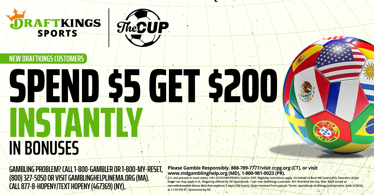 DraftKings Soccer Special: Spend $5, Get $200 in Bonuses Instantly