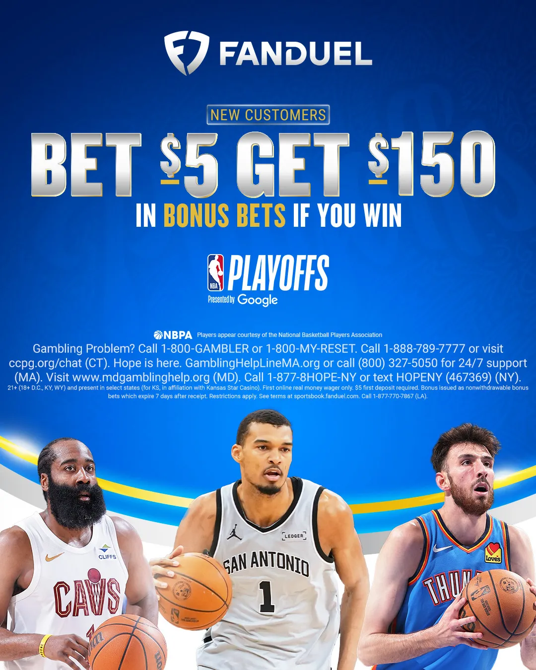 Turn $5 into $150 During the NBA Playoffs with FanDuel!