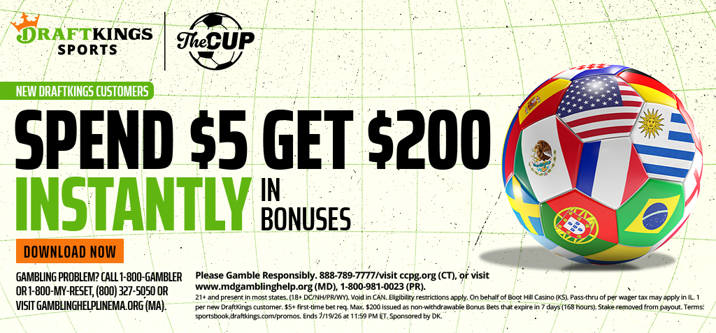 DraftKings Global Soccer Promo: Spend $5, Get $200 in Bonuses Instantly