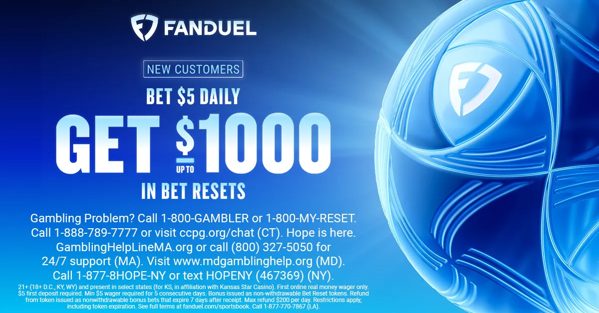 National Soccer Special: Get Up to $1,000 in Bet Reset Tokens!