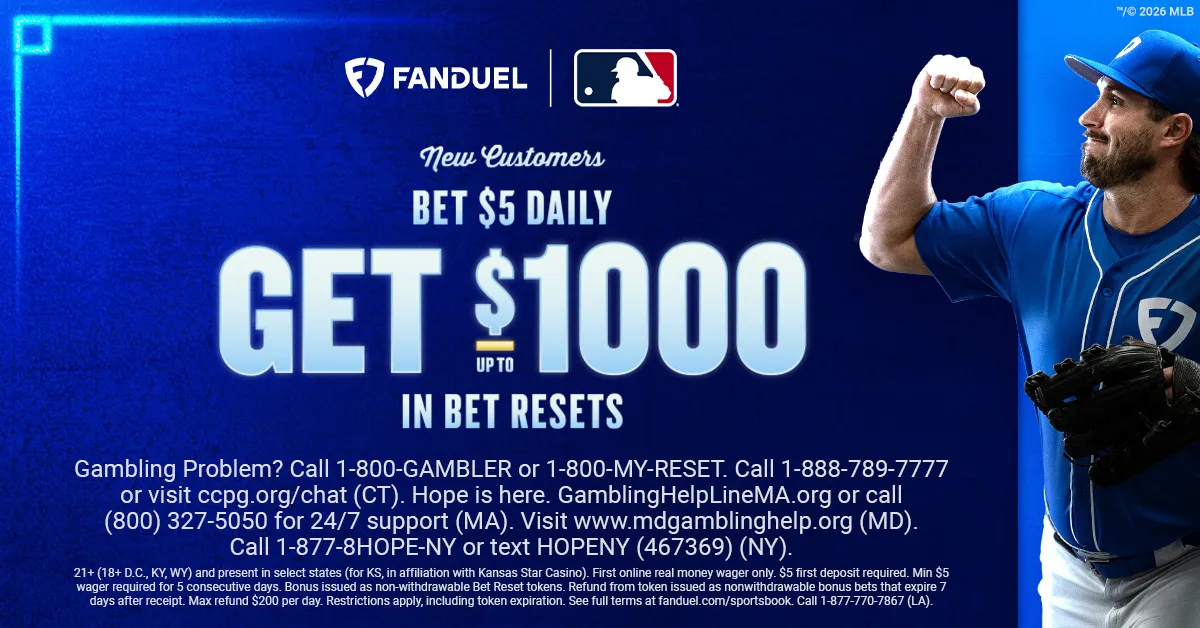 National MLB Special: Get Up to $1,000 in Bet Reset Tokens with FanDuel