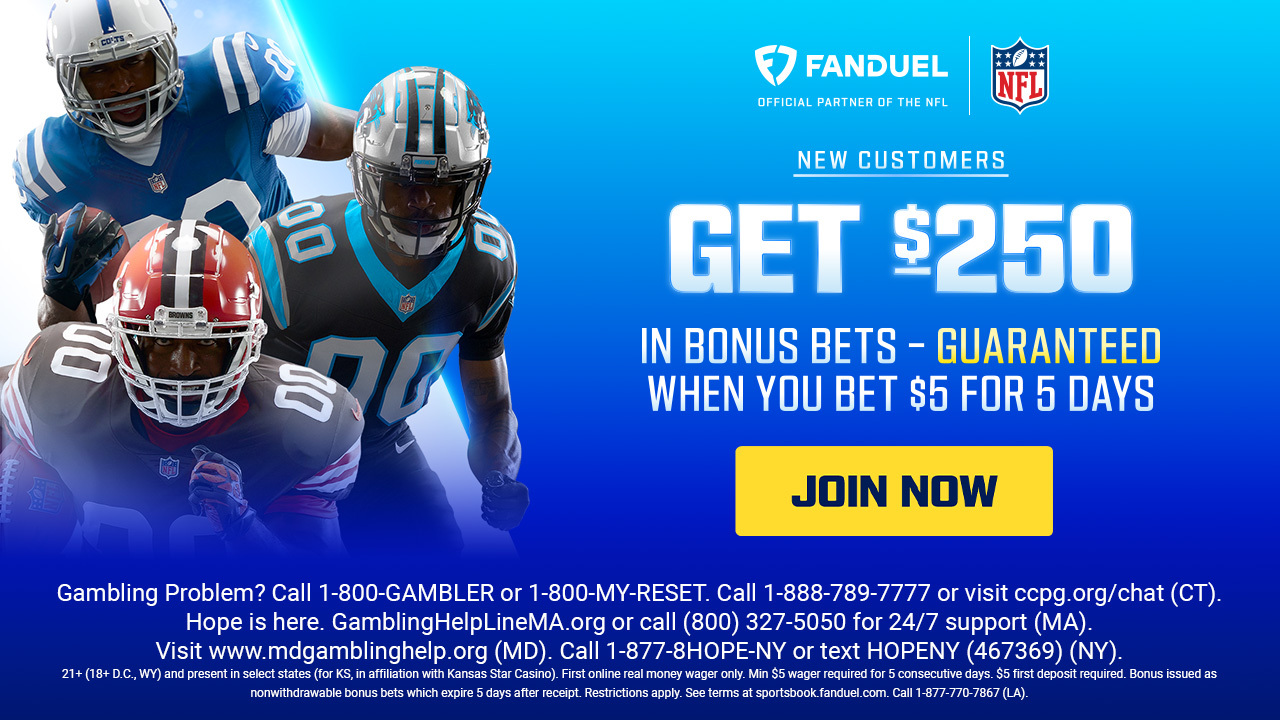 FanDuel New User Offer: Get $250 in Bonus Bets When You Wager $5 for 5 Days