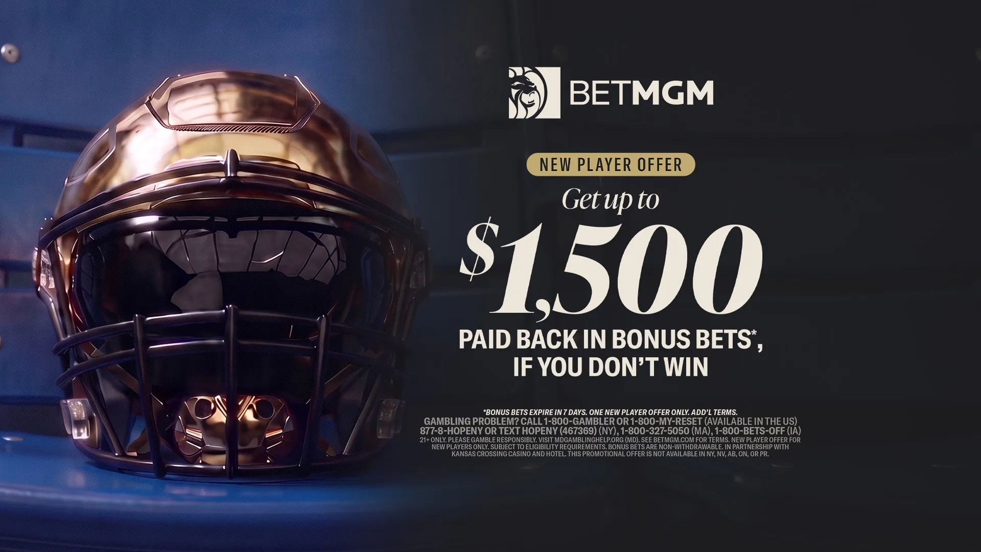 Get Up to $1500 in Bonus Bets if your First Bet Does Not Win with BetMGM!