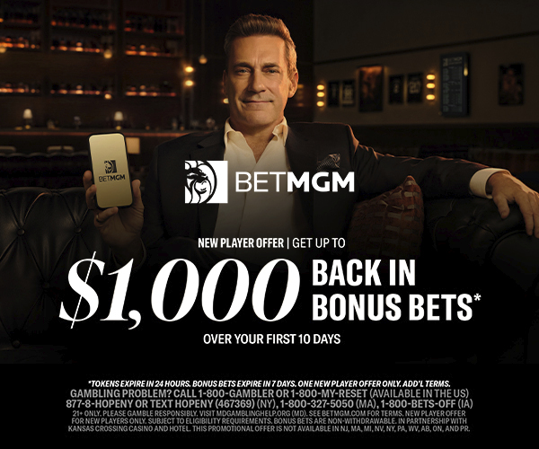 Get Up to $1000 Back in Bonus Bets Over Your First 10 Days with BetMGM!